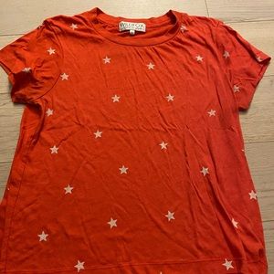 White red star tee